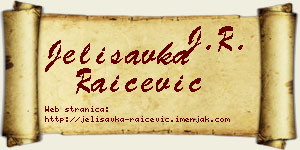 Jelisavka Raičević vizit kartica
